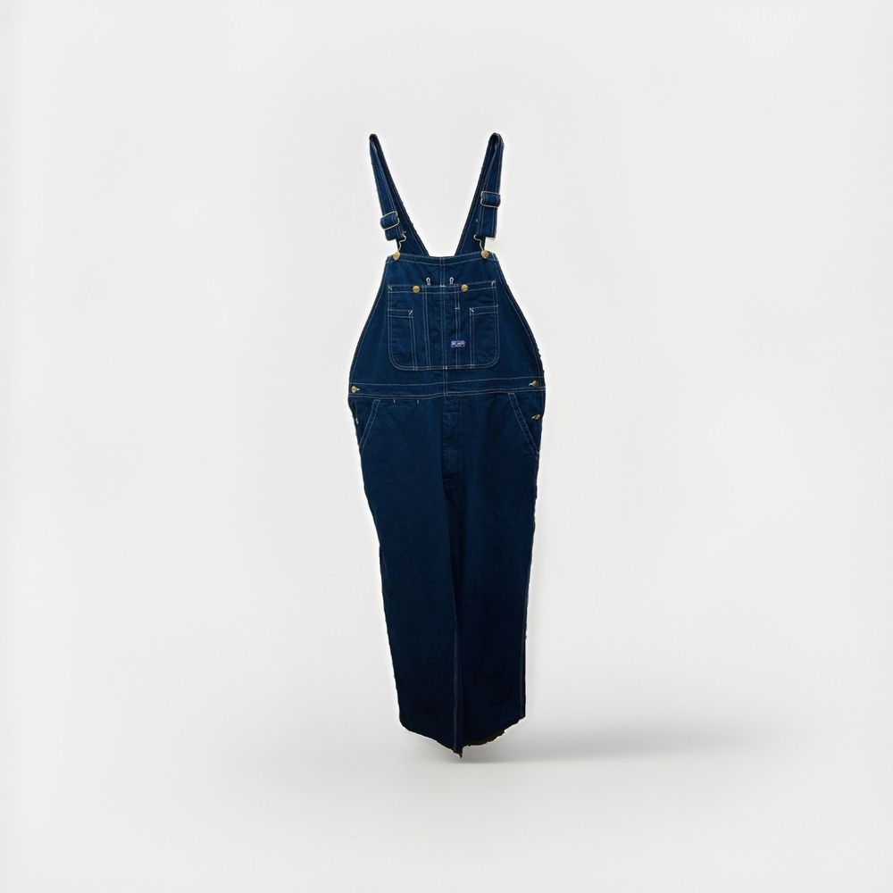 Big Smith Rigid Denim Bib Overalls 94009DB9 Size 38x32 Indigo Denim Workwear